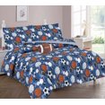 thumbnail image 1 of Bedding comforter in full size SPORTS design matching sheet set for kids bedroom décor for girls boys 8 pieces, 1 of 3