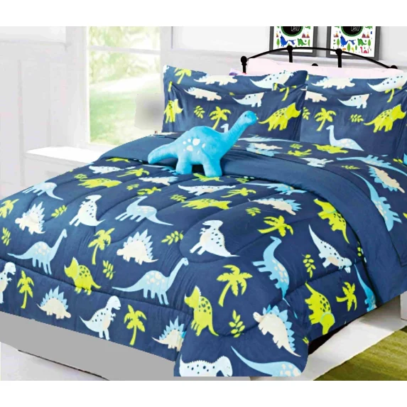 Bedding Comforter Full Size Dinosaur Long Neck Matching Sheet Set Bedroom Decor 8 Pieces