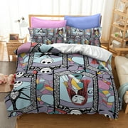 Bedding set The Nightmare Before Christmas II bedding three-piece set comfortable and soft three-piece set 2 pillowcases and 1 quilt cover gift set