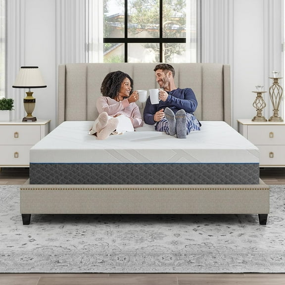 Beddle Queen Size Memory Foam Mattress,14 inch Gel Mattress in a Box Medium Firm for Pressure Relief