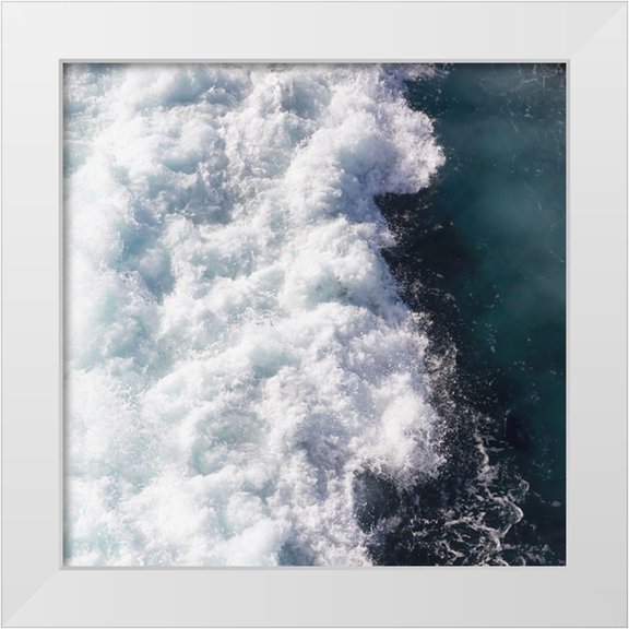 Beddoes, Ingrid 12x12 White Modern Wood Framed Museum Art Print Titled - Midnight Blue Wave