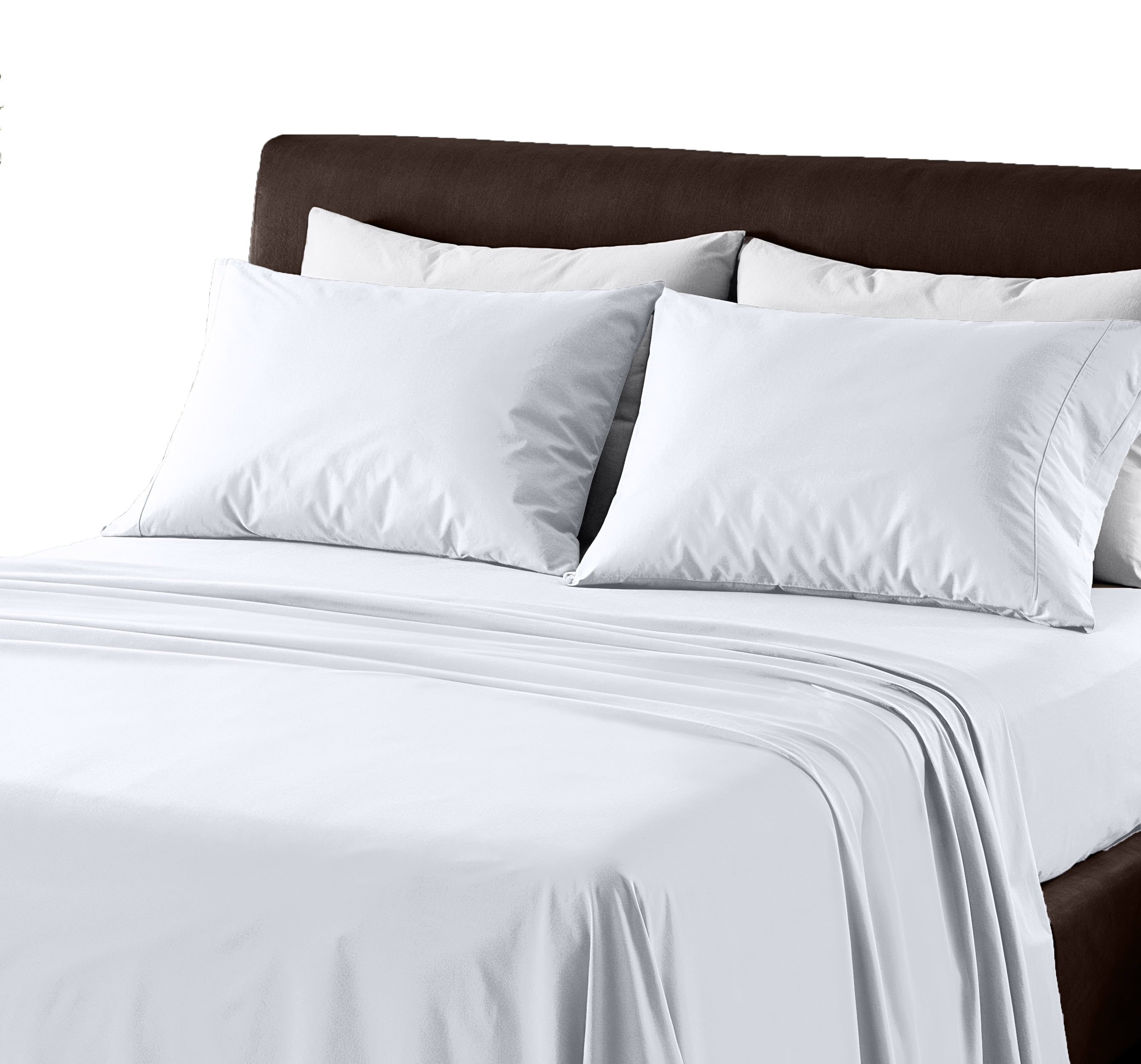 Beddora Full Size Bed Sheet Set in Bright White 4 Piece Microfiber Sheets, Ultra-Soft, Deep Pocket, Wrinkle-Resistant, Easy Care, Adult