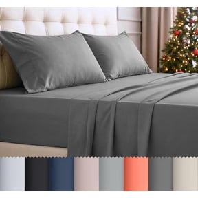 Beddora King Size Bed Sheets Ultra Soft 4 Piece Microfiber Deep Pocket Wrinkle Resistant Breathable Hotel Luxury Easy Care in Titanium