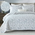Bedduvit Cotton Queen Size Floral Reversible Quilt Bedspread Set