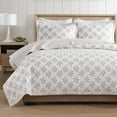 thumbnail image 1 of Bedduvit White Floral Queen Quilt - 100% Organic Cotton Reversible Quilt Queen Size, Elegant French Girls Women Gift, Lightweight Quilted Bedspread Bedding Set, Spring All Season Comforter, 98"x90", 1 of 12