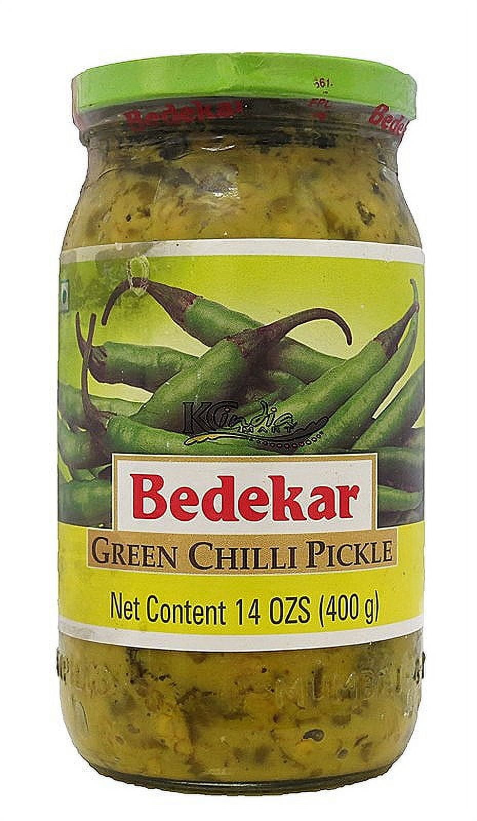 Bedekar Green Chilli Pickle - 400 Gm (14 Oz)