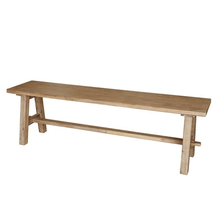 Bedford 59" Bench "A" Base, Brushed Smoke