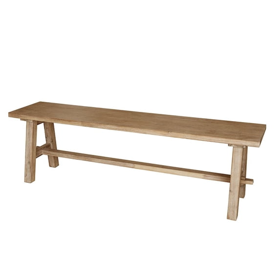 Bedford 59" Bench "A" Base, Brushed Smoke