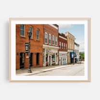 Bedford Architectural 01 - Bedford Virginia Photography Oak Framed Wall Art Print 24 x 30 inches