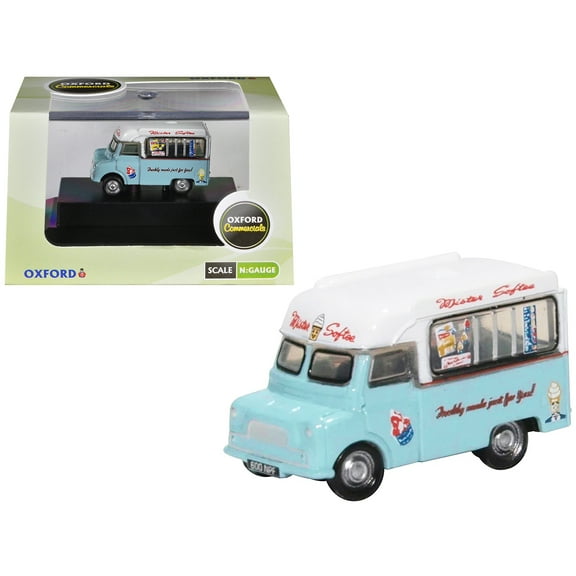 Bedford CA Ice Cream Van "Mister Softee" Light Blue with White Top 1/148 (N) Scale Diecast Model Car by Oxford Diecast