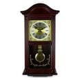 Bedford Clock Collection 22 Inch Wall Clock in Mahogany Cherry Oak Wood