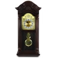 thumbnail image 1 of Bedford Clock Collection 25.5" Antique Mahogany Cherry Oak Chiming Wall Clock with Roman Numerals, 1 of 5