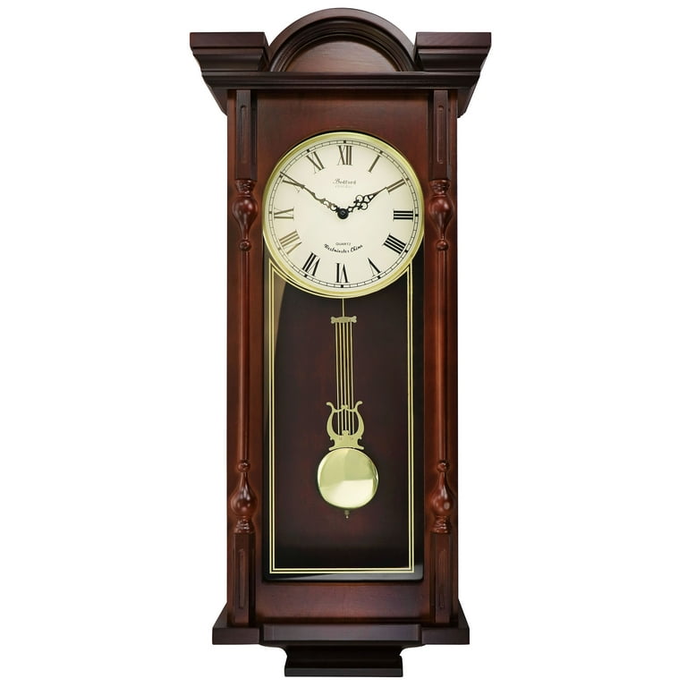 グクミンノート Bedford Clock Grand 31 inch Analog Chiming Pendulum Wall Clock in