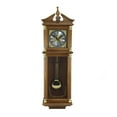 thumbnail image 1 of Bedford Clocks 1050" Quartz Pendulum & Weight Decorative Wall Clock with Roman Numerals & Chiming, 1 of 5