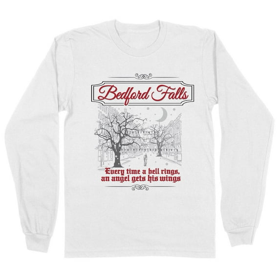 Bedford Falls Long Sleeve Shirt Unisex Large White