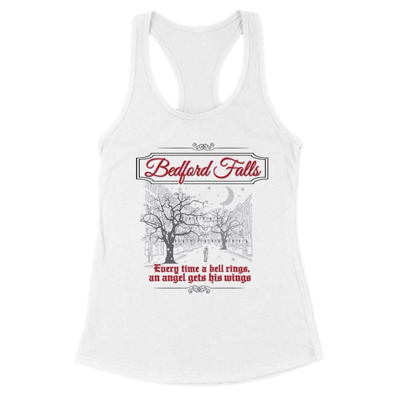 Bedford Falls Tank Top Fitted Racerback Women's Large White