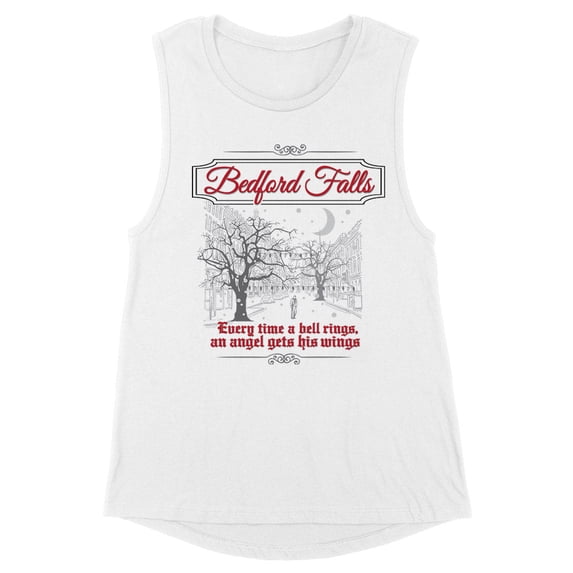 Bedford Falls Women's Muscle Tank Large White