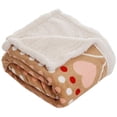 thumbnail image 1 of Bedford Home 61A-18519 Fleece & Sherpa Throw Blanket, Red Hearts, 1 of 1