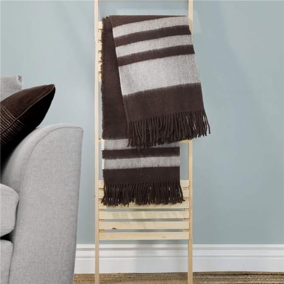 Bedford Home 61A-26431 Australian Wool Blanket Throw - Brown