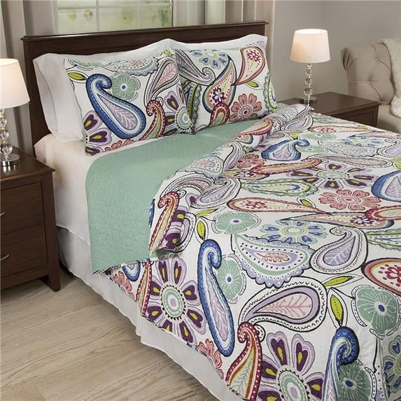 Bedford Home 66A-03012 Lizzie 2 Piece Quilt Set - Twin Size