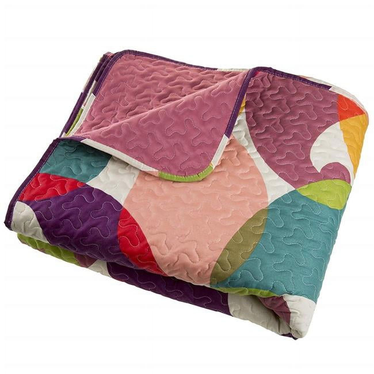 Bedford Home 66A-41728 Full & Queen Size Quilt Bed Set, 3 Piece Reversible Microfiber Quilt ...