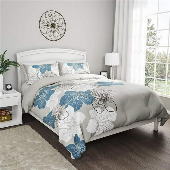 Bedford Home 66A-70534 Enchanted Hypoallergenic Breathable Polyester Microfiber Modern Floral Comforter with Pillow Shams 3 Piece Set, King Size