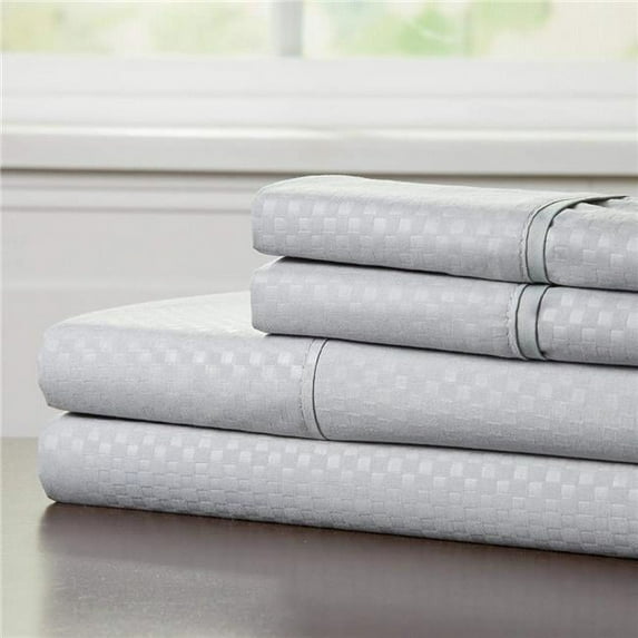 Bedford Home 66A-97717 Embossed Sheet Set - 90 x 102 in.