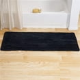 thumbnail image 1 of Bedford Home 67A-01530 Microfiber Memory Foam Bath Mat - Black, 1 of 1