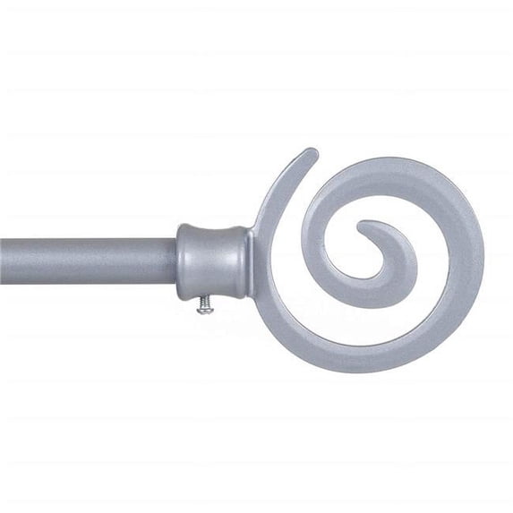Bedford Homes 63A-06585 Spiral Curtain Rod, Silver - 0.75 in.