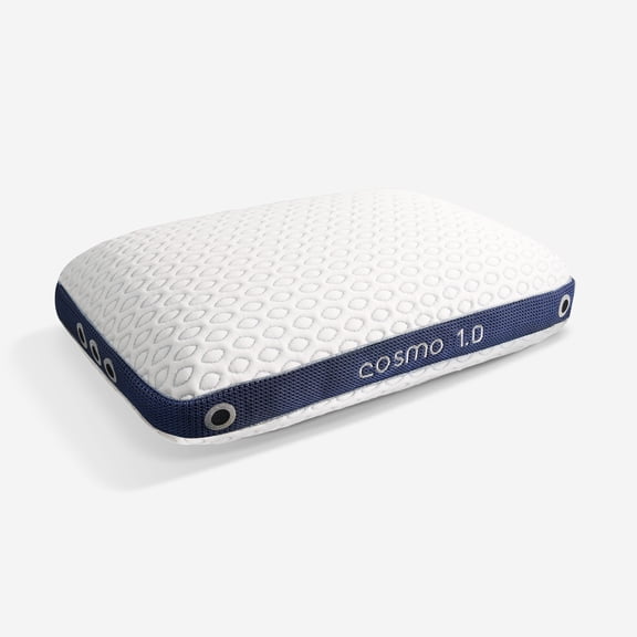 Bedgear Cosmo Performance Cooling Bed Pillow, Standard/Queen, 1.0 Medium Loft, White