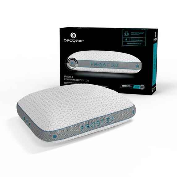 Bedgear Frost Performance Pillow - Size 3.0 - Cooling Bed Pillow for Hot Sleepers - Medium Firmness Pillow for All Sleep Positions, Hypoallergenic, Washable & Removable Cover