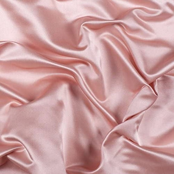 Bedify Bedding 100% Pure Silk Satin Sheet Set 4pcs, Silk Fitted Sheet 15" Deep Pocket Mattress fit,Silk Flat Sheet&Silk Pillowcases Set Cool Soft Silk Sheets|Wrinkle Free Fade Resistant Full Rose Pink