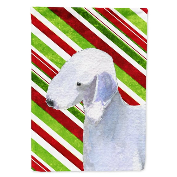 Bedlington Terrier Candy Cane Holiday Christmas Garden Flag