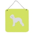 thumbnail image 1 of Bedlington Terrier Checkerboard Green Wall or Door Hanging Prints, 1 of 1