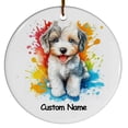 thumbnail image 1 of Bedlington Terrier Gift, Personalized Ornament with Name, Gift for Dog Dad, Dog Mom, Gift for Mother's day, Father's day, Christmas, Dog Lover, Dog Owner, 1 of 6