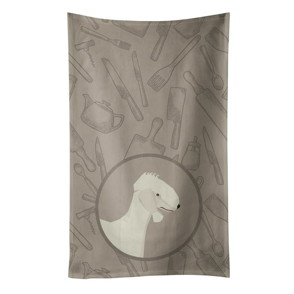 Bedlington Terrier In the Kitchen Kitchen Towel
