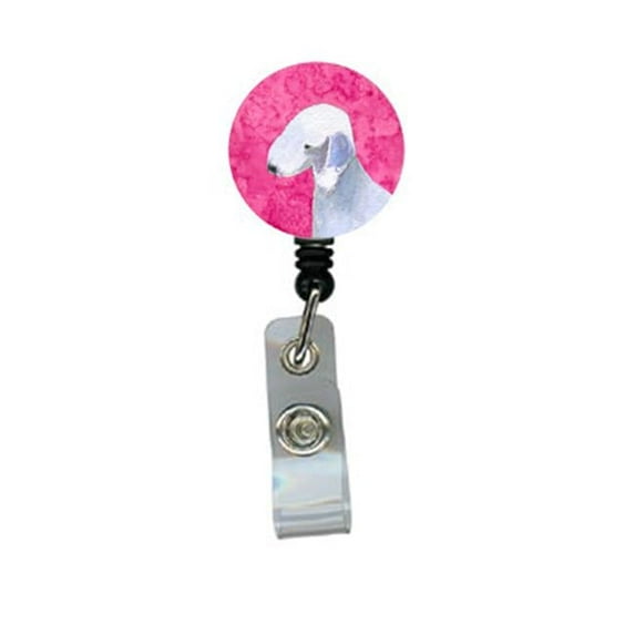 Bedlington Terrier Retractable Badge Reel Or Id Holder With Clip