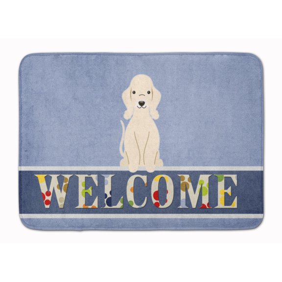 Bedlington Terrier Sandy Welcome Machine Washable Memory Foam Mat