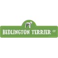 thumbnail image 1 of Bedlington Terrier Street Sign | Indoor/Outdoor | Dog Lover Funny Home Décor for Garages, Living Rooms, Bedroom, Offices | SignMission personalized gift | 20" Wide, 1 of 5