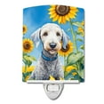 thumbnail image 1 of Bedlington Terrier in Sunflowers Ceramic Night Light 4 in x 6 in, 1 of 3