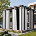 thumbnail image 1 of Bedliving Modern Black White Striped Cabana Grommet Light Filtering Outdoor Curtains, 54"x84" (2 Panels), 1 of 8