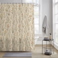 thumbnail image 1 of Bedliving Shower Curtain for Bathroom with 12 Hooks, Beige Wildflower Waterproof Fabric, 72" x 72", 1 of 10