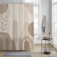 thumbnail image 1 of Bedliving Shower Curtain for Bathroom with 12 Hooks, Taupe Arches Boho Waterproof Fabric, 72" x 72", 1 of 10