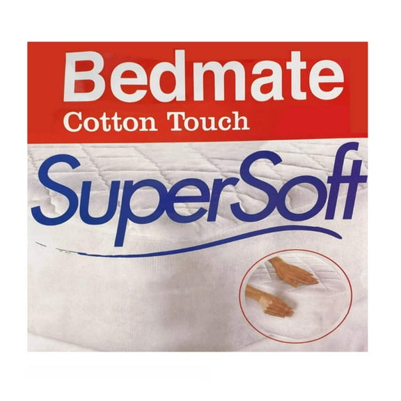 Bedmate Super Soft Cotton Touch Padded Mattress Cover, Twin, Fits 15 Inches Deep