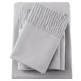 thumbnail image 1 of Bedmoon Soft Microfiber Adult Bed Sheet Set with Deep Pocket,3 Piece Twin Sheet Set,Light Gray, 1 of 7