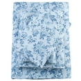 thumbnail image 1 of Bedmoon Soft Microfiber Adult Bed Sheet Set with Deep Pocket,4 Piece Full Sheet Set,Azure Floral, 1 of 5