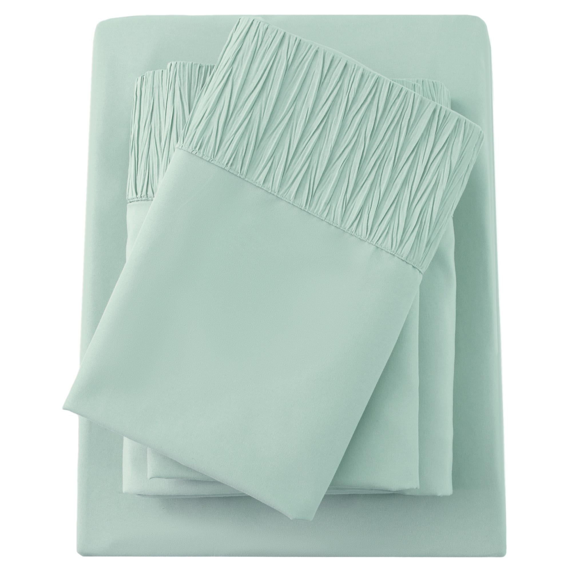 Bedmoon Soft Microfiber Adult Bed Sheet Set with Deep Pocket,4 Piece