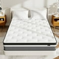 Bednew 12" Mattress with Gel Memory Foam, Hybrid Individual Pocket