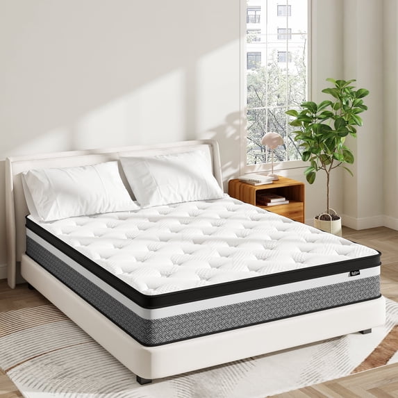 Bednew 14" Hybrid Mattress with Gel Memory Foam & Individual Pocket Springs, Twin Mattress in a Box