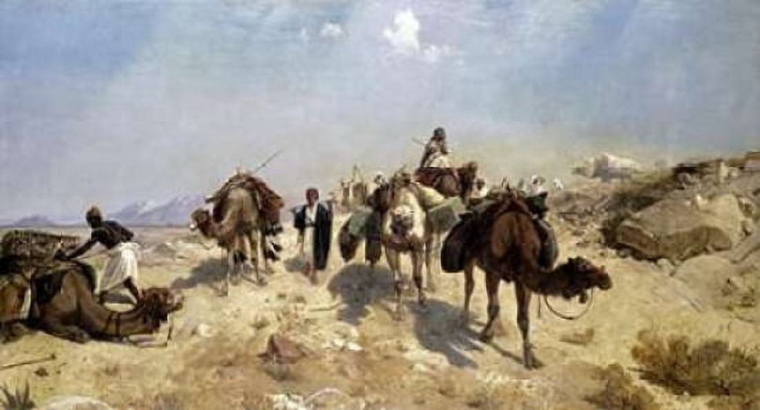 Bedouin Caravan Canvas Art - Richard Beavis (12 x 18)